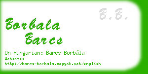 borbala barcs business card