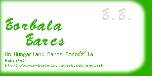 borbala barcs business card